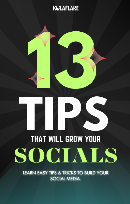 13 TIPS TO GROW YOUR SOCIAL MEDIA GUIDE - FULL VERSION (INSTANT DOWNLOAD)