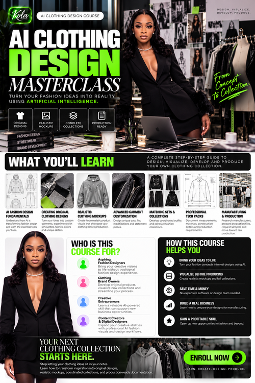 AI CLOTHING DESIGN MASTERCLASS COURSE